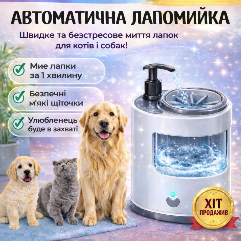 Автоматична лапомийка для тварин